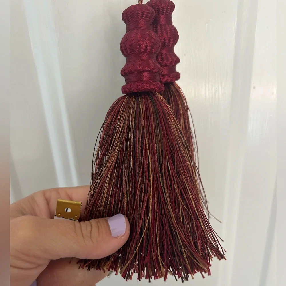 Burgundy Drapery Tassels 10 Inches